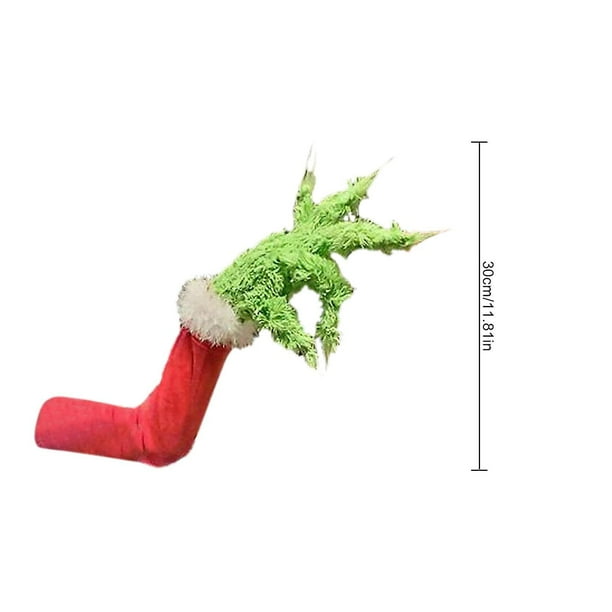 Decoraciones navideñas para el cuerpo de elfo, adorno para el brazo de Grinchs verdes peludos