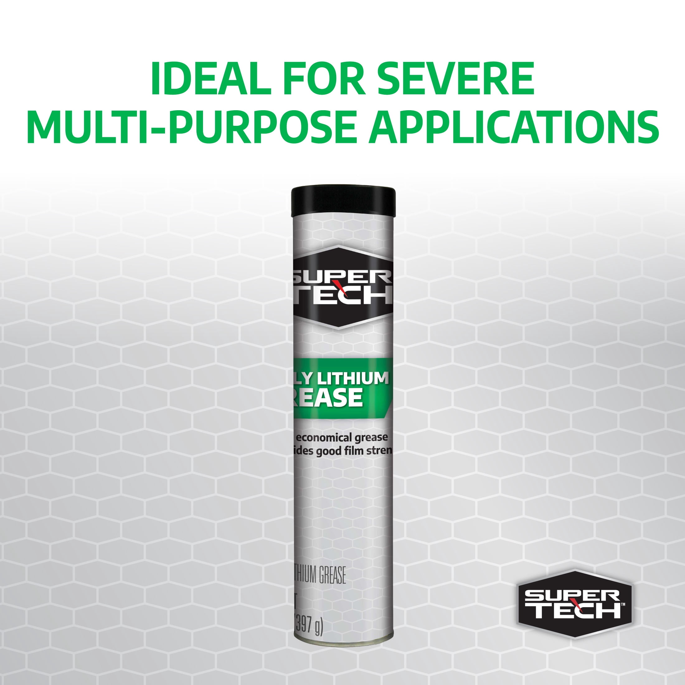 Super Tech Moly-Lithium Extreme Pressure Grease, 14 oz Tube - Heavy Duty Lubricant for Automotive and Industrial Use