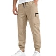 thumbnail image 2 of Gubotare Sport Pants Men Men's Joggers Sweatpants for Men Men's Lounge Pants (Khaki,XXXL), 2 of 9