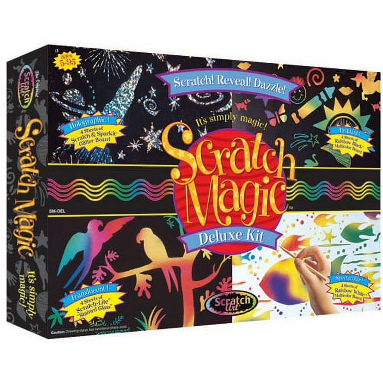 Melissa & Doug Camion Dei Pompieri In Legno Con Mini Pad Scratch Art - Gioco Educativo 2 In 1