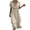 Beige, variant on Kilaqueen Women's Lace Trim V-Neck Midi Dress Short Sleeve High Waist Casual Elegant Flowy Dress Boho Beach Eyelet Long Dresses