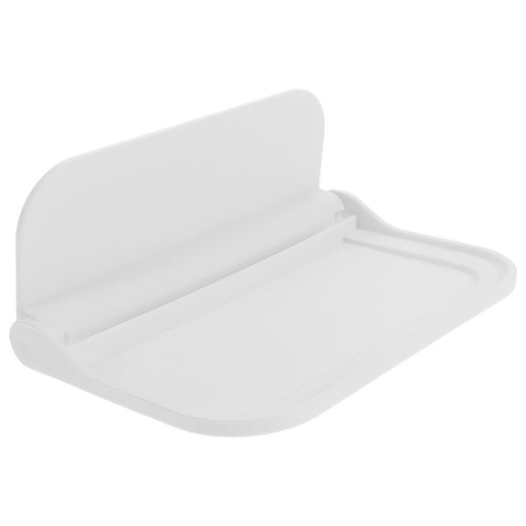 Arborister White Stick-On Wall Shelves for Bedroom & Kitchen - 18cm