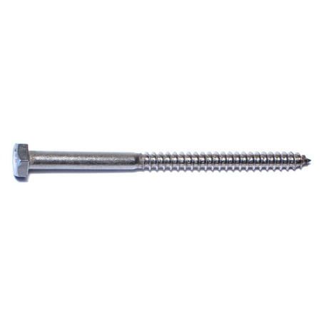 

1/4 x 4 18-8 Stainless Steel Hex Head Lag Screws HLSHSS-144