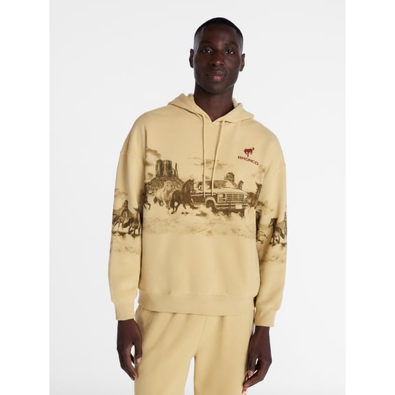 Ford Bronco Men’s Graphic Fleece Hoodie, Sizes XS-3XL