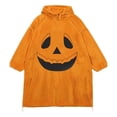 thumbnail image 5 of WOYY Girls Halloween Pumpkin Sleepwear Onesie Cozy Flannel Hooded Jumpsuit Pajama Romper, Sizes 5-15, 5 of 5