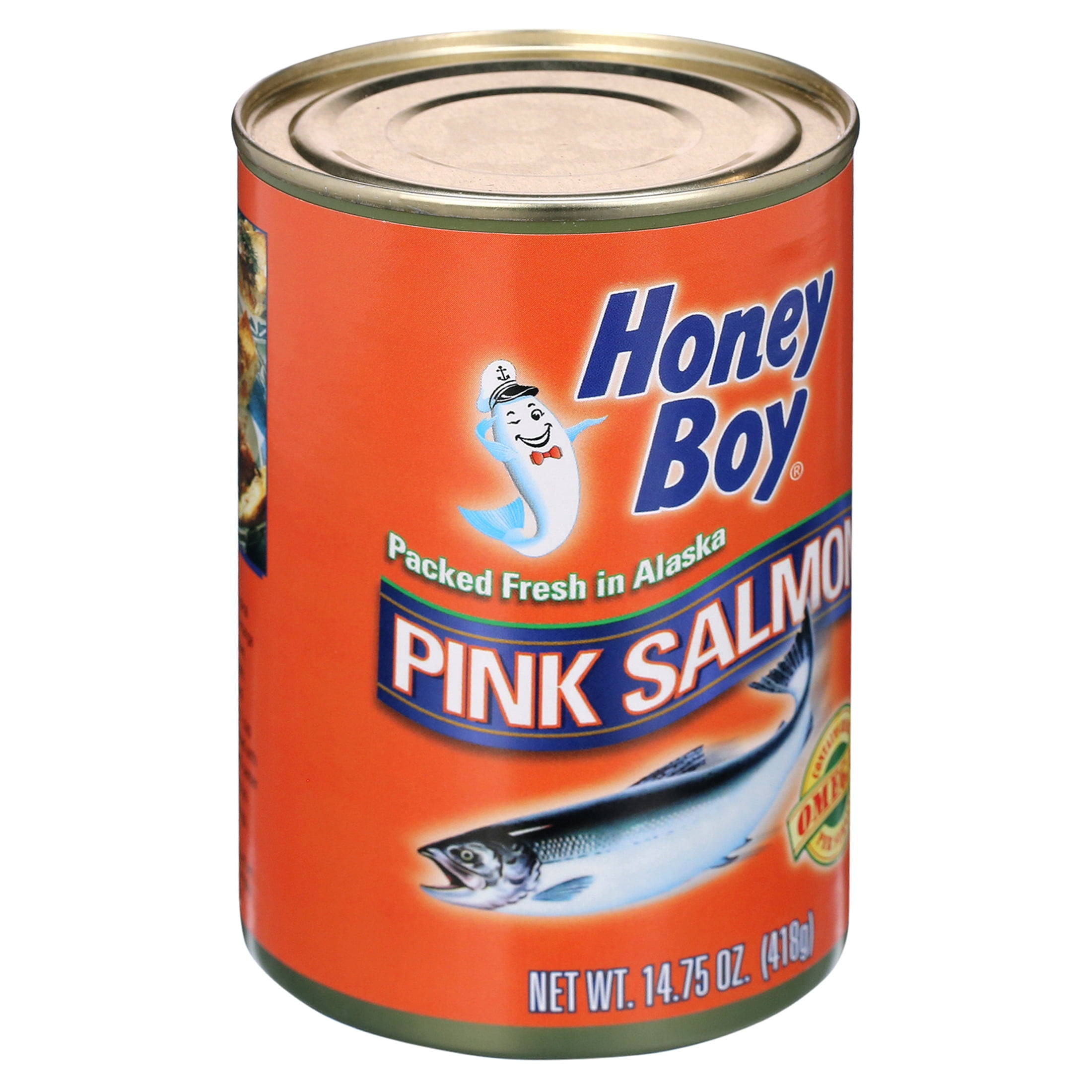 Honey Boy Pink Salmon 14.75 oz - Natural Source of Omega-3, Freshly Packed in Alaska