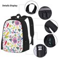 thumbnail image 3 of Pofeuu Undersea Seahorse Print Backpack Travel Backpacks With Lunch Bag Pencil Bag Set 3 pcs Set Cartoon Backpack, 3 of 7
