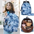 thumbnail image 1 of Mochila escolar teñida con corbata, mochila preescolar, bolsa de viaje de alta capacidad con bolsa de lápices para niños y niñas, ligera Wmkox8yii jkg5189, 1 of 8
