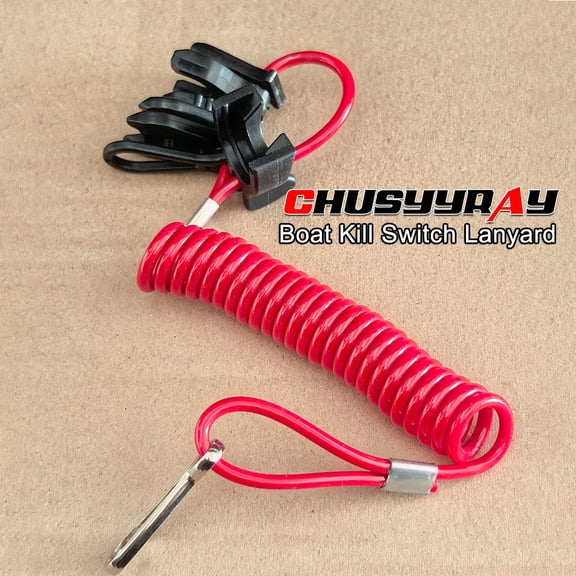 Universal Boat Outboard Engine Motor Kill Stop Switch Safety Tether Lanyard