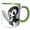 Green/White, variant on 3drose, Cartoon Skull Ninja Monster with Sword, 11oz Two-tone Black Mug