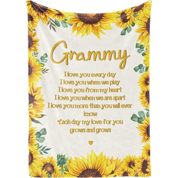LHSHID Grammy Throw Blanket Grammy Gifts Flannel Blankets Gift for Grammy on Mother''s Day Birthday and Christmas 40x50in
