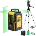 thumbnail image 1 of 360° Laser Level with Tripod, 100 Ft Self Leveling Cross Line Laser Level with Green Glasses, Target Plate, Portable Bag - Green Horizontal Line for Construction, Floor Tile, Home Renovation, 1 of 7