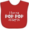 thumbnail image 3 of Inktastic I Love My Pop Pop with Hearts Boys or Girls Baby Bib, 3 of 4