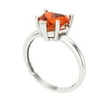 thumbnail image 2 of Solitaire Engagement Ring for Women - 2ct Simulated Red Diamond in 18K White Gold Promise Ring, 2 of 6