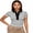 White, variant on LMLYSoH Women Summer T-Shirt Casual Striped Button Lapel Basic Short Sleeves Tops for Streetwear Grunge Clothes