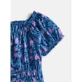 thumbnail image 2 of Wonder Nation Girls' Bow Front Peasant Top with Short Puff Sleeves, Sizes 4-18 & Plus, 2 of 3