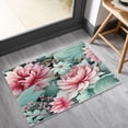 Dahlia Floral Area Rugs, Vintage Botanical Flower Pattern Carpet ...