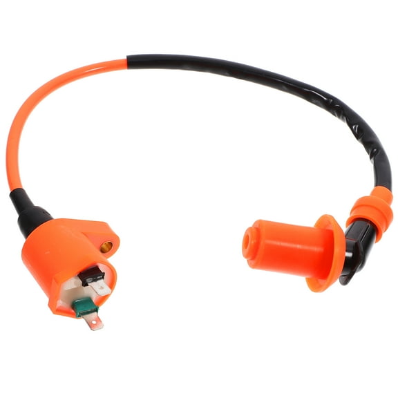 NUOLUX 1Pack Orange Plastic Ignition Coil Module Replacement For Motorcycle 9.4x2x2in