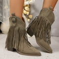 thumbnail image 5 of Army Green Women Boots With Military Style Comfortable For Utilitarian Look, 5 of 7