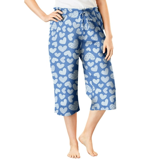 women's plus size capri pajama pants