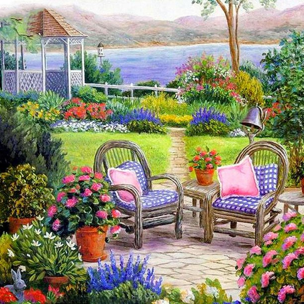 Pintura de diamante 5D DIY completo taladro ratán silla bordado mosaico Craft Kit