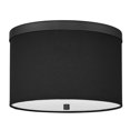 thumbnail image 1 of Frederica 2 Light Flush Mount - Matte Black - Black Shade, 1 of 2