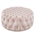 thumbnail image 2 of Modway Amour Tufted Button Large Round Performance Velvet Ottoman in Pink, 2 of 6
