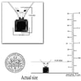 thumbnail image 4 of Dazzlingrock Collection Princess Black Diamond Solitaire Pendant for Women with 18 Inch Silver Chain (0.75 ctw, Color Black, Clarity Opaque) in 18K White Gold, 4 of 5