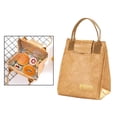 thumbnail image 3 of Bolsa de almuerzo de papel Enfriador con aismiento térmico Almacenamiento de alimentos Plegable Durable Freezable Contenedor a prueba de desgarros B marrón perfecl Bolsa de almuerzo Tyvek, 3 of 8