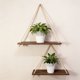 thumbnail image 4 of Estante Colgante de Madera | Estante Flotante Rústico de Pared con Cuerda | Expositor de Madera Marrón y Blanca para Sala de Estar, Dormitorio, Cocina y Baño | Organizador Decorativo Multiusos, 4 of 6