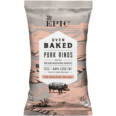EPIC Pink Himalayan + Sea Salt Oven Baked Pork Rinds, 2.5