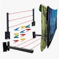 thumbnail image 1 of Tendedero Plegable para Ropa, Tendedero Retráctil Pared, Tendedero, Tendedero Retráctil, Tendedero para Ropa, Tendedero Plegable, Tendederos Retractiles Exterior, 3 Líneas sin Cordón, Color Negro, Eco, 1 of 5