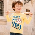 thumbnail image 2 of Enyan Boys Graphic Tees Soft Crewneck Long Sleeve Trendy Cartoon Print Toddler Kid Boy Fall Winter Clothes(3 Years), 2 of 8