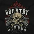 thumbnail image 2 of Country Strong Motorcycle Biker Skull Crewneck T Shirts Boy Girl Teen Brisco Brands S, 2 of 5