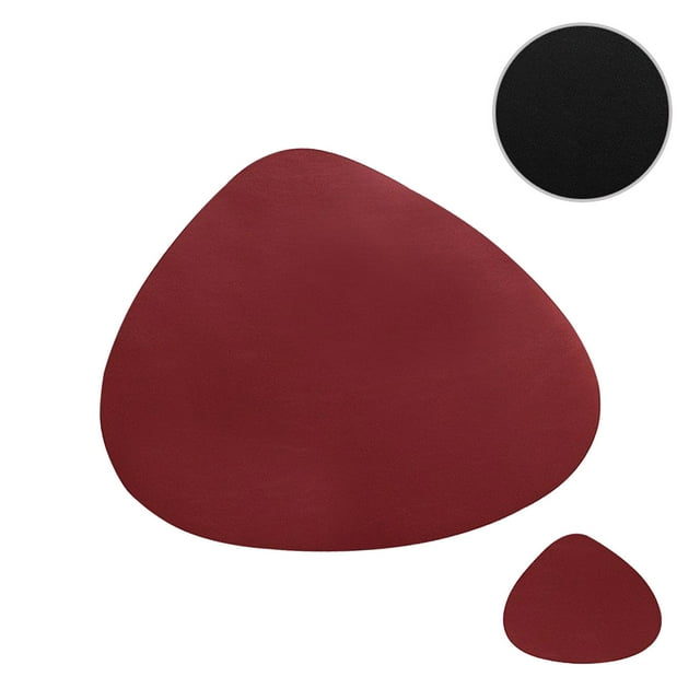Dvruxg Placemats, Double-Sided Round Leather for Dinner Table Mats Heat-Resistant Non-Slip Washable Insulation Coffee Mats Kitchen Place Mats