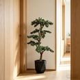 thumbnail image 5 of Artificial Pine Tree Faux Plant Tree Natural Trunk Faux Plastic Leaves Plant With Plastic Planter for Home Office Indoor Outdoor Decor 100cm, 5 of 8