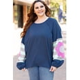 thumbnail image 3 of Casuashion Flair Blue Raglan Oversized Tee - Easy-Care Essential, 3 of 8