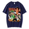 thumbnail image 4 of Camiseta con estampado SZA para hombre y mujer, ropa informal de gran tamaño, de manga corta, 100% algodón, estilo Hip Hop, Harajuku, 4 of 4