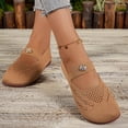 thumbnail image 2 of Women's Wide Toe Box Lightweight Walking Shoes Breathable Slip On Ballet Flat Shoe Mesh Slip On Loafers, 2 of 9