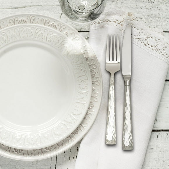 Hampton Forge Brocade Feather Flatware Set, 20 Piece Set