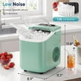 thumbnail image 2 of Gianna Ice Maker, Nugget Ice Makers Countertop, Portable Handle, 26lbs Daily, 9 Bullet Cubes in 6~8 Mins, Self-Cleaning with Basket and Scoop for Home，Kitchen，Green, 2 of 6