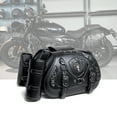 thumbnail image 2 of BIBABLYKE Motorcycle Saddlebag And Tool Pouch with Punk Style Designs Multifunction PU Motorcycle Bag for Outdoor ridings Enthusiasts, 2 of 8