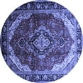 thumbnail image 1 of Ahgly Company Machine Washable Indoor Round Persian Blue Traditional Area Rugs, 6' Round, 1 of 4