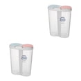 thumbnail image 2 of relayinert Plastic Divided Box Organizer Clear BPA Container Plastic Case Free Storage 2500ml Oval 2Set, 2 of 6
