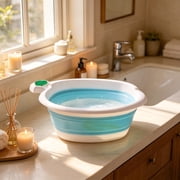 MMJ Portable Foldable Basin Travel Essentials Collapsible Sink for Camping Home Dorm 11.81x12.6in