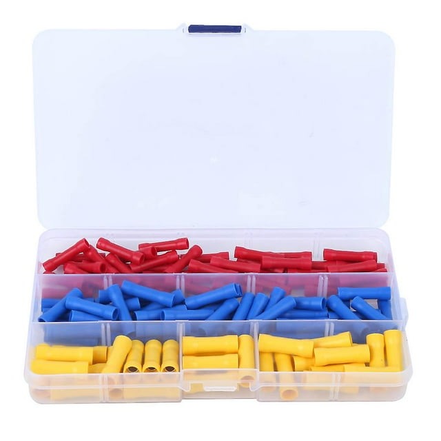 Kit de 120 connecteurs de câbles électriques isolés à sertir, assortis, BHT/BNFY/BV1.25