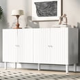 thumbnail image 2 of Four - door wavy pattern sideboard with easy - to - assemble feature for home use gives storage, 2 of 7