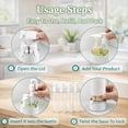 thumbnail image 4 of 4-in-1 Travel Bottle Dispenser for Toiletries,Leak Proof Refillable Travel Size Containers for Shampoo Lotion Soap,Portable 4-Pack 30ml Liquid Organizer Set - White, 4 of 7