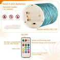 thumbnail image 4 of Turquoise Ceramic Mosaic Flickering Flameless Candles Battery Operated with Remote Timer LED Pillar Candles Set of 2, 4 of 7