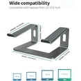 thumbnail image 2 of GFDYREE Soundance Aluminum Laptop Stand for Desk Compatible with Mac MacBook Pro Air Apple Notebook, Portable Holder Ergonomic Elevator Metal Riser for 10 to 15.6 inch PC Desktop Computer, L, 2 of 7